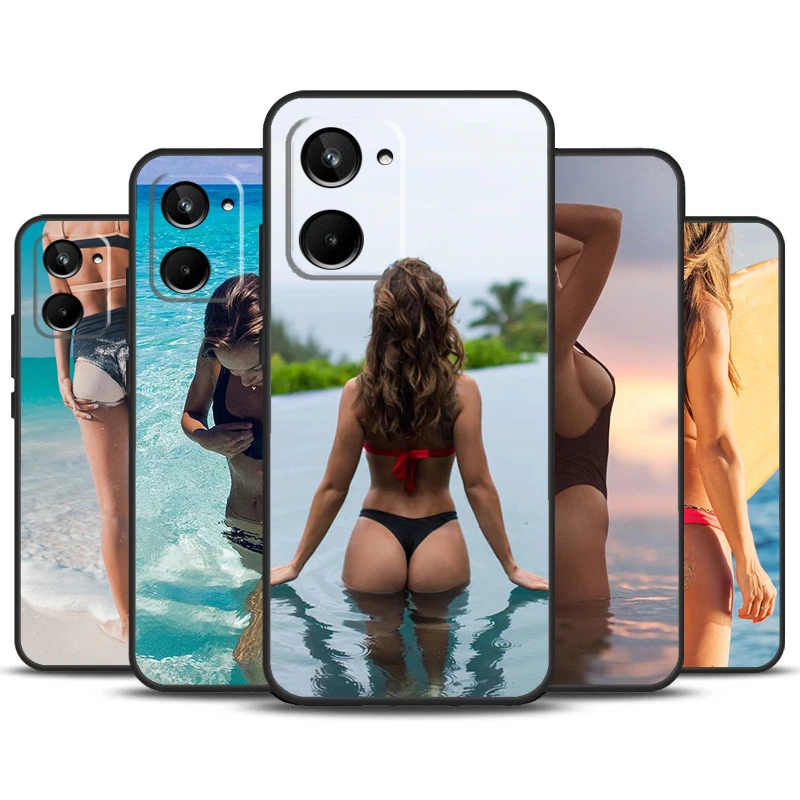 Sexy Girl Underwear For Realme 10 11 12 Pro Plus GT Neo5 C11 C30 C31 C33 C35 C25s C21Y C51 C55 C53 GT5 Pro Case