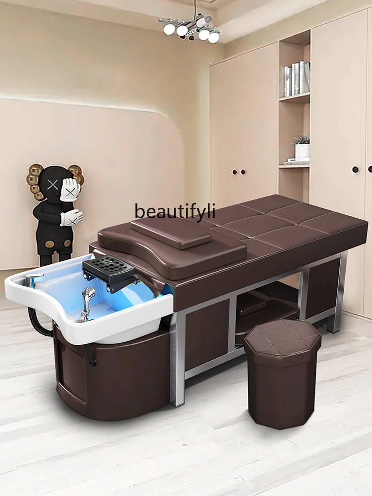 Thai shampoo bed water circulation fumigation head therapy bed barber shop hair salon beauty salon special foot washing