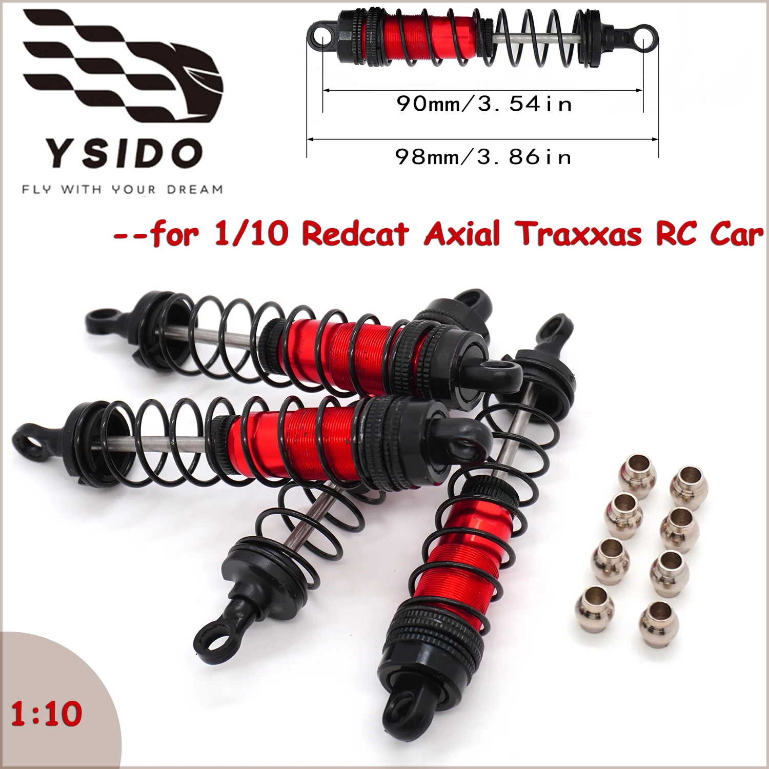 

Комплект из 4 маслонаполненных амортизаторов для радиоуправляемых моделей Axial TRX-4 1/10: тюнинг-детали для трюковых, шоссейных и дрифт-каров