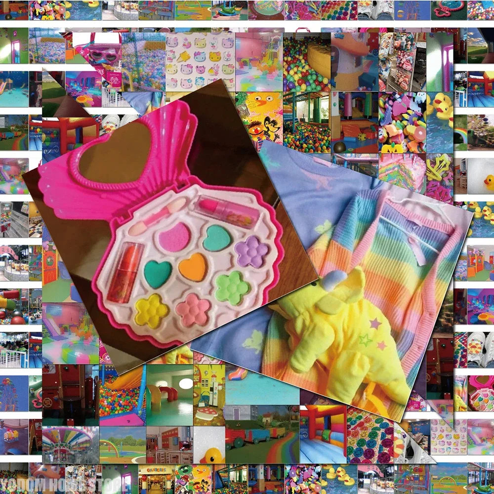 

100 детских винтажных ностальгических наклеек Dreamcore для принадлежностей для скрапбукинга, стационарных принадлежностей для ноутбука, украшения для мобильного телефона