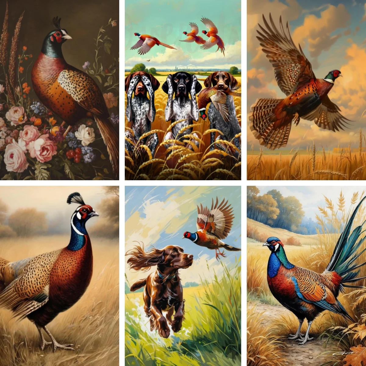 

Diamond Painting Kits for Adults Full Drill Pheasants Birds 5D DIY Picture of Gems Art Country Western Wildlife Home Wall Decor