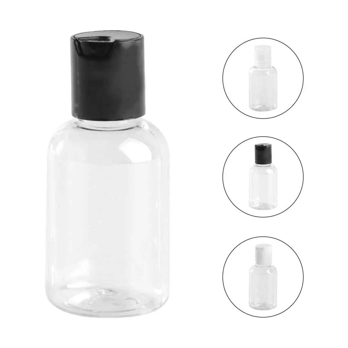 12pçs dispensador de loção, garrafas de plástico, recipientes recarregáveis portáteis 50ml para viagem, shampoo, sabonete para as mãos, gel de lavagem corporal