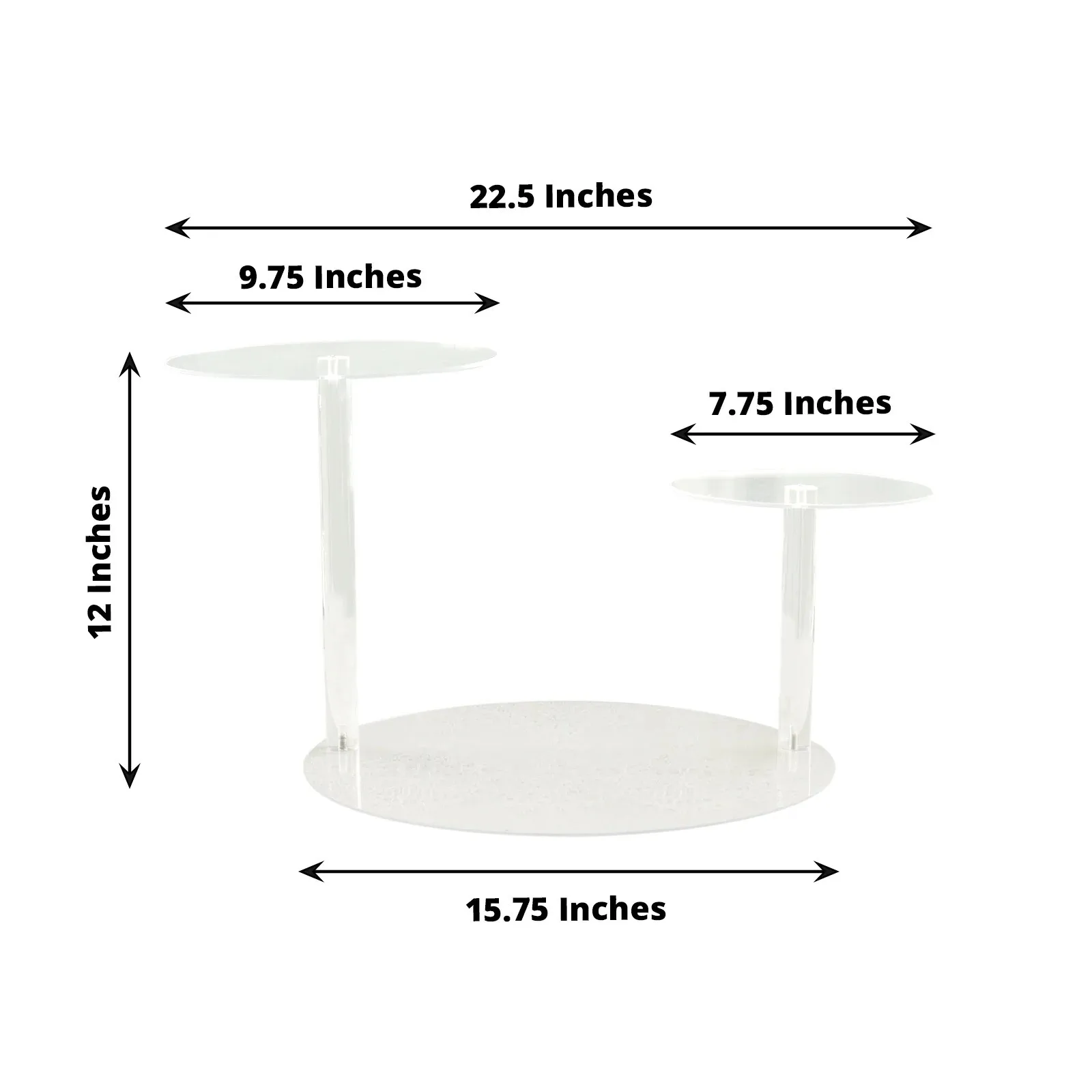 Acrylic 3 Tier Transparent Cake Stand Dessert Display Tray for Home For Bakery Cafe Multi Level Food Presentation