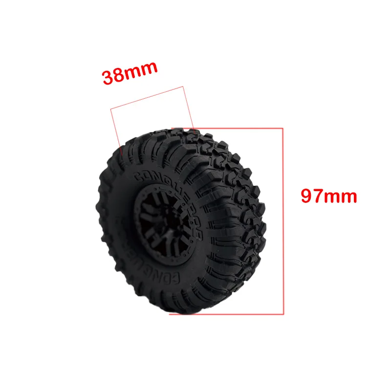 12mm Hex 1/10 1/12 1/14 1/16 Wltoys MJX HSP universal tire diameter 97mm width 38mm