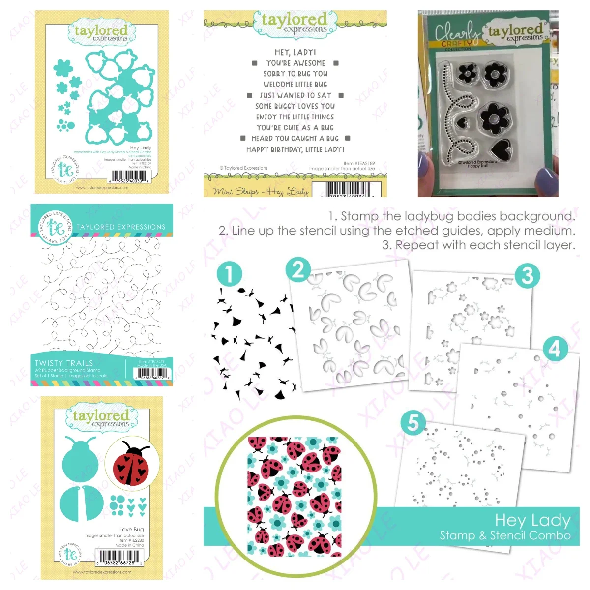 

Metal Cutting Dies and Stamps Twisty Trails Love Bug Die Set DIY Scrapbooking Card Stencil Paper Cards Handmade Album Stamp Die
