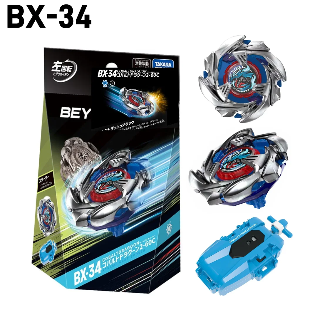 

TOMY BEYBLADES BX34 Cobalt Dragoon 2-60C, Beybalde BX-34 X Starter