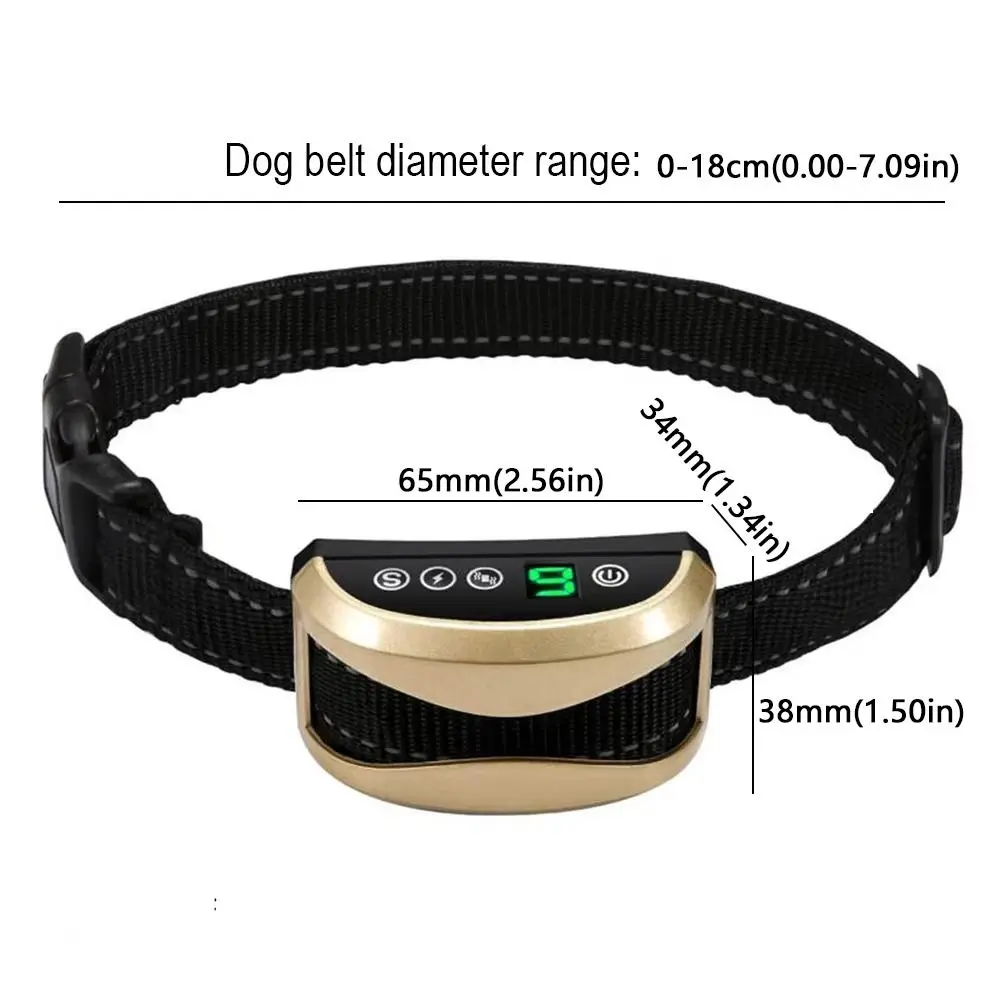 Smart Dog Anti Bark Collar Adjustable Waterproof Ultrasonic Training Collar Handheld Digital Display Bark Stopper Collar view 5