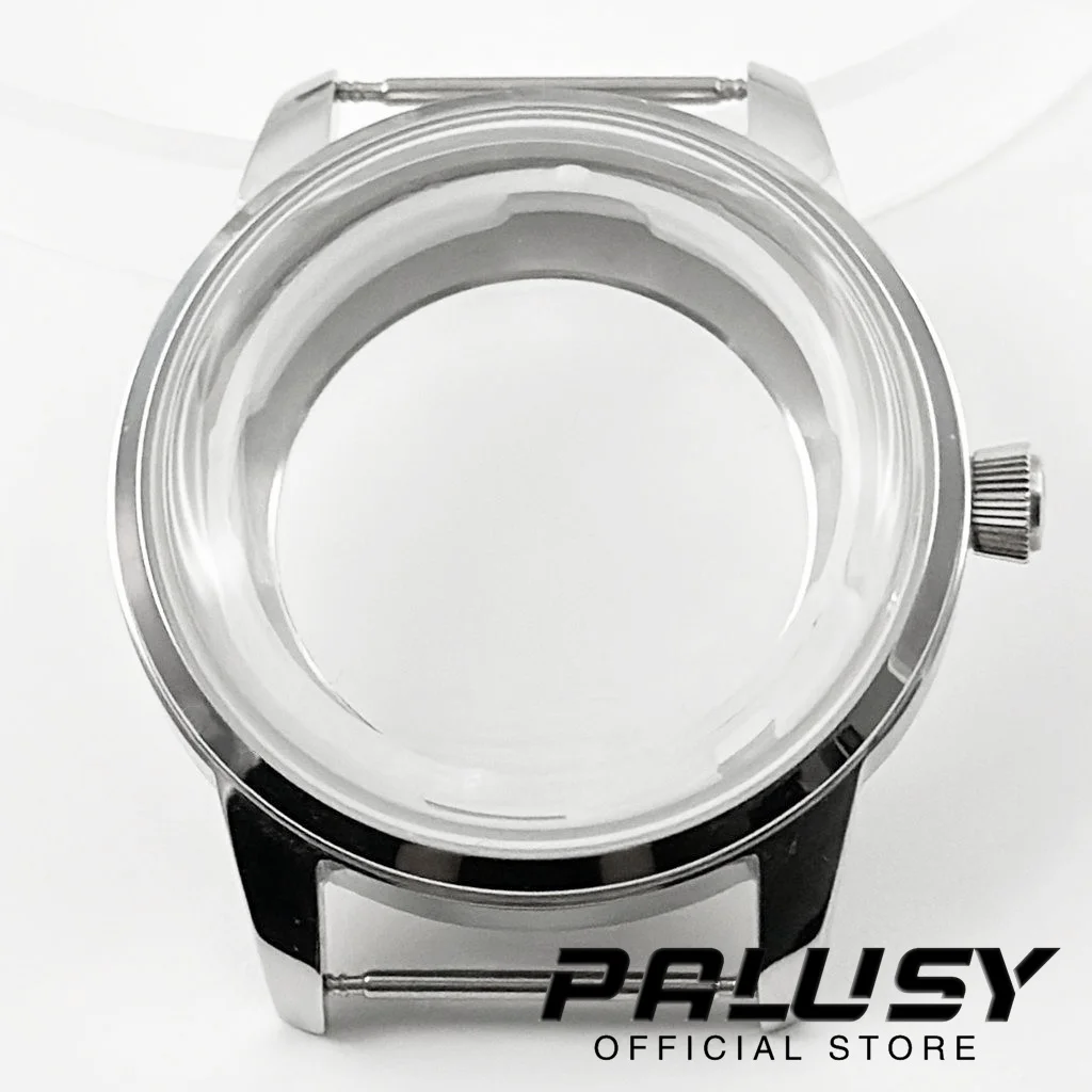 40MM Silver Cocktails Stainless Steel Watch Case Fit NH34 NH35 NH36 NH38 NH39 NH70 NH72 Movement