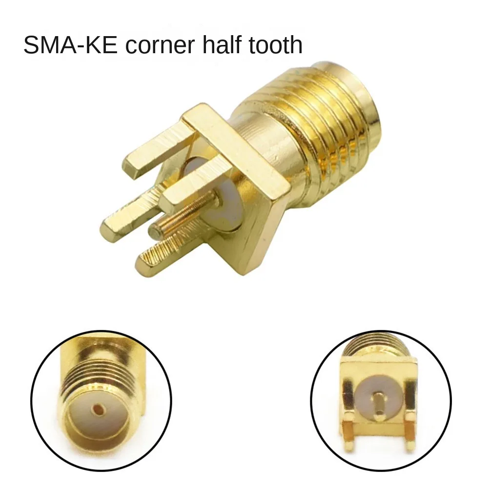 Gold Plated SMA Female Jack Connector High-quality Straight Mount SMA Female Plug Socket 1.6mm Solder Edge Durable