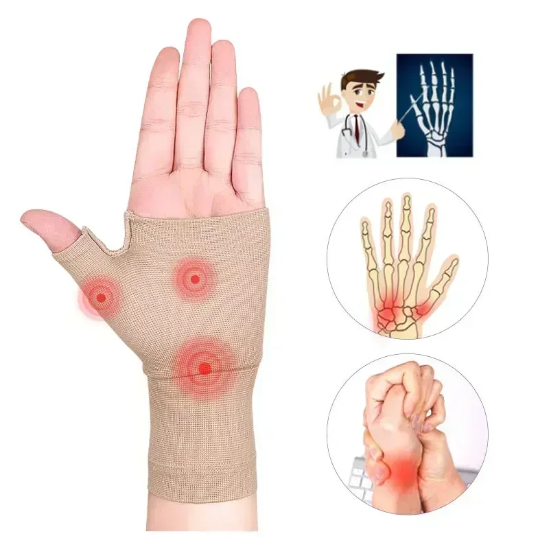 1 Pair Arthritis Gloves for Women Men Carpal Tunnel Gloves for Rheumatoid & Osteoarthritis Pain Relief Tenosynovitis Gloves