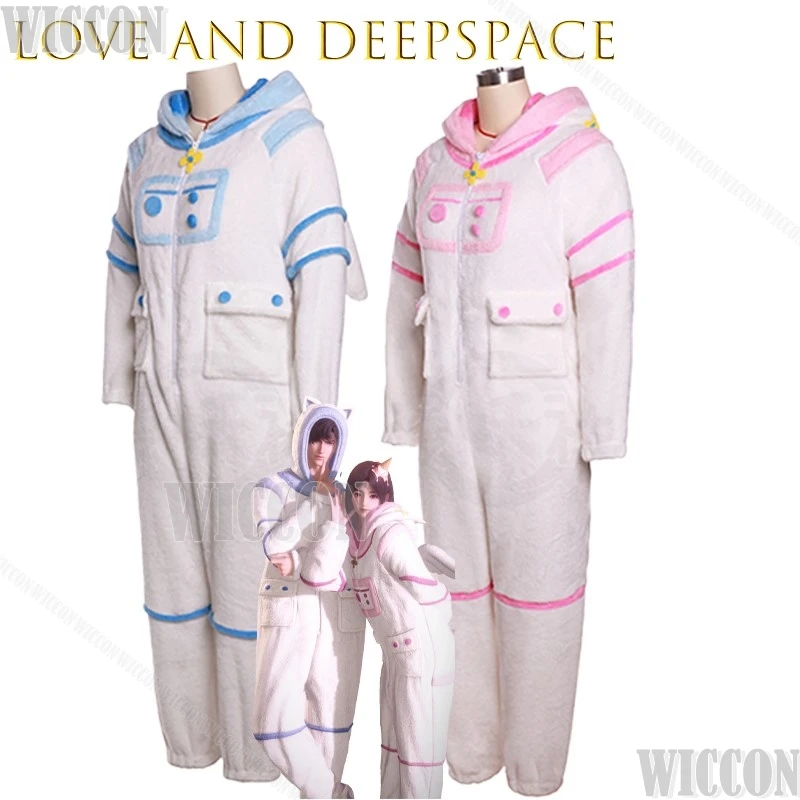 

Game Love and Deepspace Cosplay Space Dreamer Pajamas Jumpsuit Nightgown Blue Pink Nighty Women Men Autumn Winter Comic Con