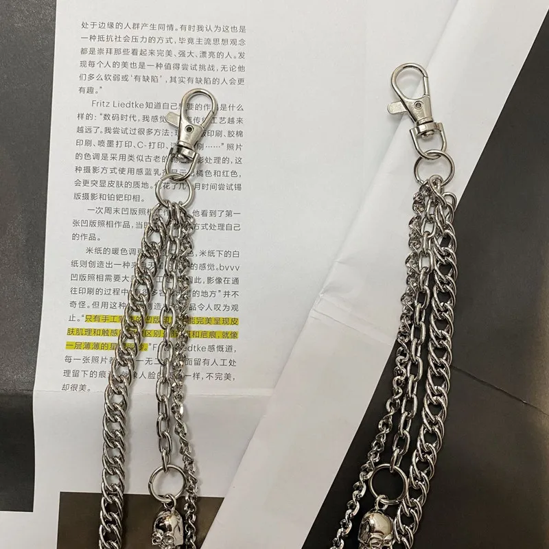 Punk Waist Chain Belt Silver Trousers Chain for Men Man Jeans Belt Chain for Pants Cool Metal Rock Hiphop Summer Jewelry