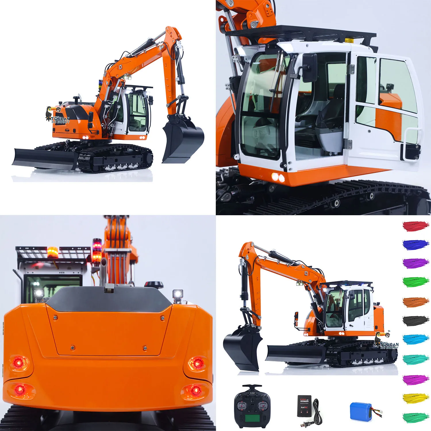 

Гидравлический экскаватор с дистанционным управлением 1:14 LR914, модель металлического выреза, радиоуправляемый гусеничный экскаватор, 5-ходовой реверсивный клапан, инженерный автомобиль RTR