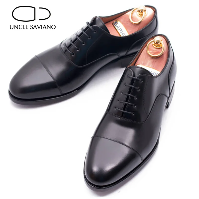 

Uncle Saviano Oxford Dress Wedding Man Shoe Formal Handmade Men Shoes Office Original Business Best Men Genuine Leather Shoes