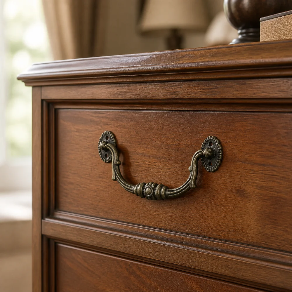 Alloy Antique Drawer Pulls Antique Bronze Classical Style Cabinet Handles Arched Handle Decorative Furniture Pulls
