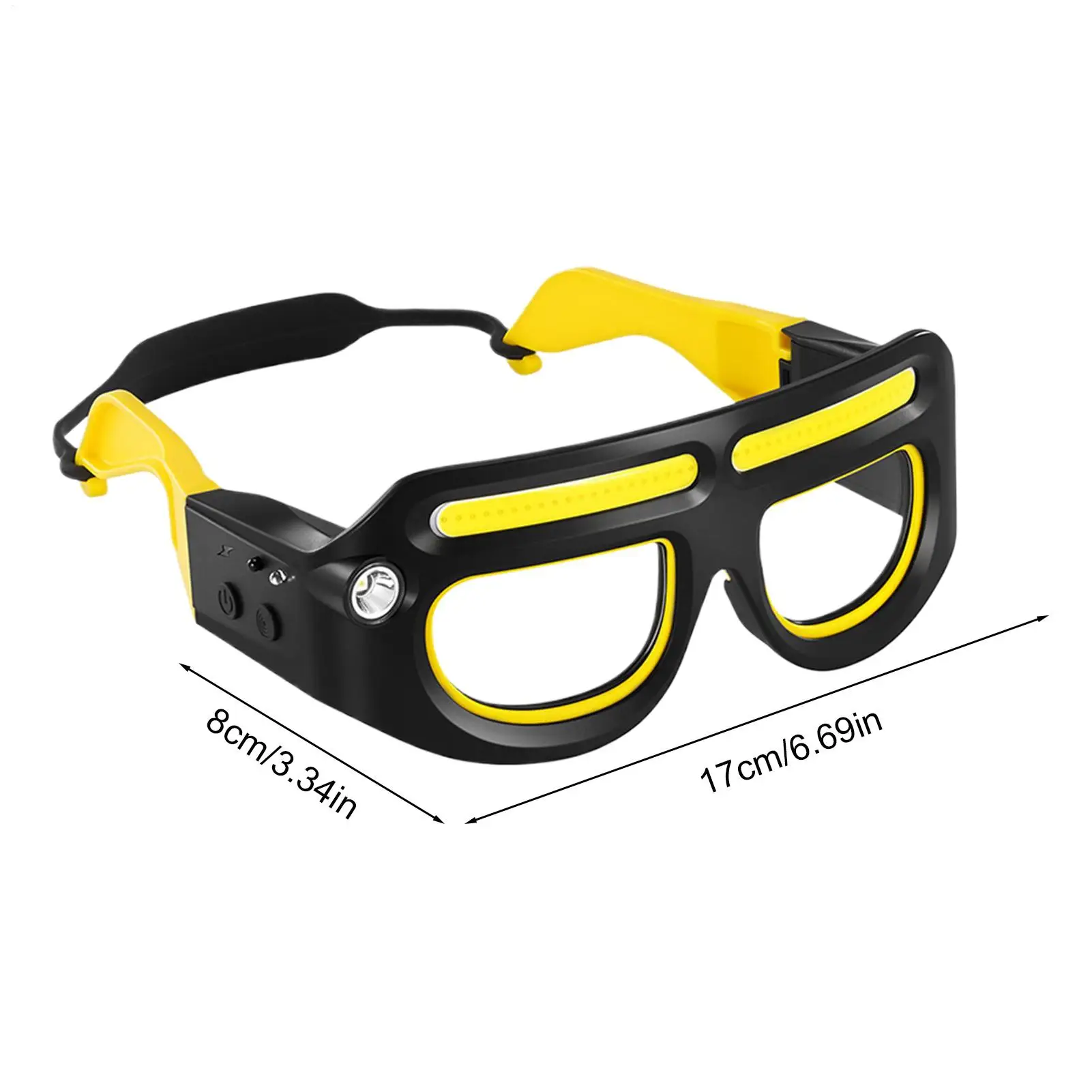 Headlight Glasses 5-Modes Rechargeable Waterproof Eyewear Glasses Lamp Motion Sensor & Touch Control For Running Fishing Cycling