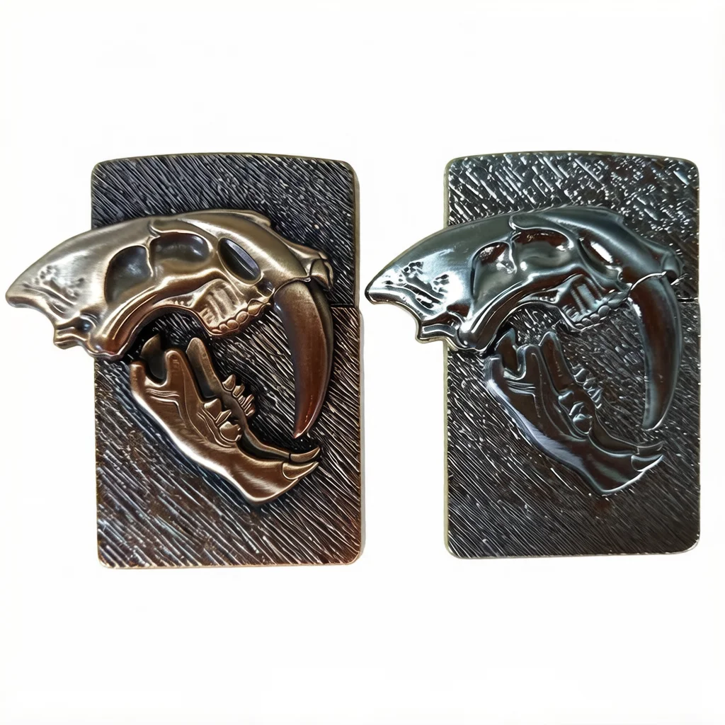 

DIY Metal Badge Sticker Decoration Parts Accessories Saber-Toothed Tiger For ZP Zorro Lighters