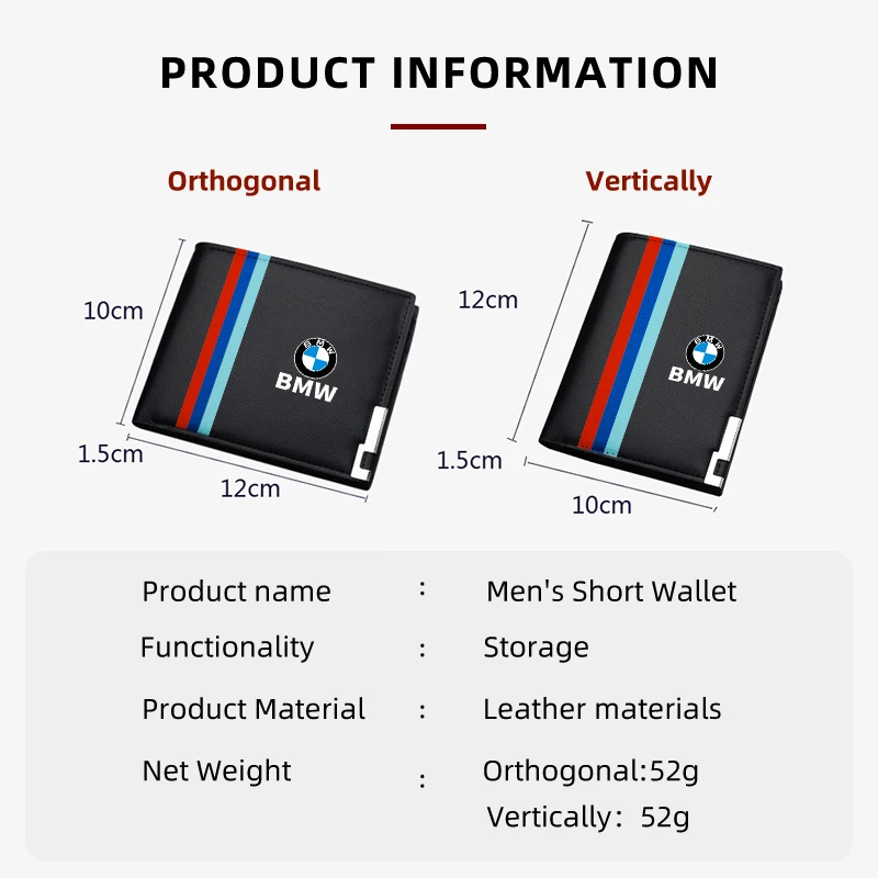 Erkek Cüzdan Moda Üç Renk BMW bozuk para cüzdanı Banka Kartı Tutucu BMW E46 E90 E60 F10 E39 F30 E36 F20 E87 E90 E70 E91 E30 G30
