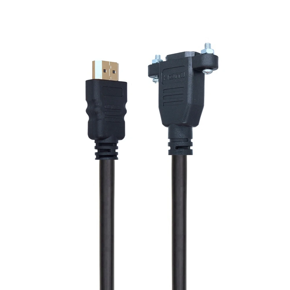 HD HDMI male to female 0.5m HD video cable HDMI 2.0 version 4K * 2K with ear screw fixed extension