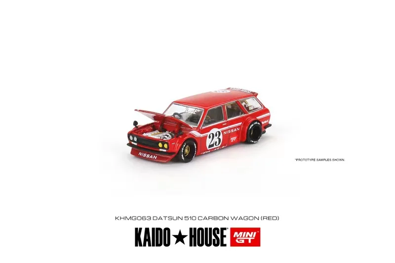 TSM MINI GT KAIDO HOUSE 1/64 KHMG063 Datsun 510 23 Red alloy model car decoration collection gift