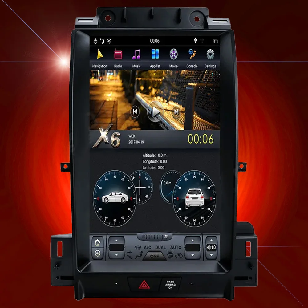 2 Din Touch Screen Android 13.0 รถนําทางGPSสําหรับFord Taurus 2011-2016 Wireless CarPlayมัลติมีเดียสเตอริโอHead Unit