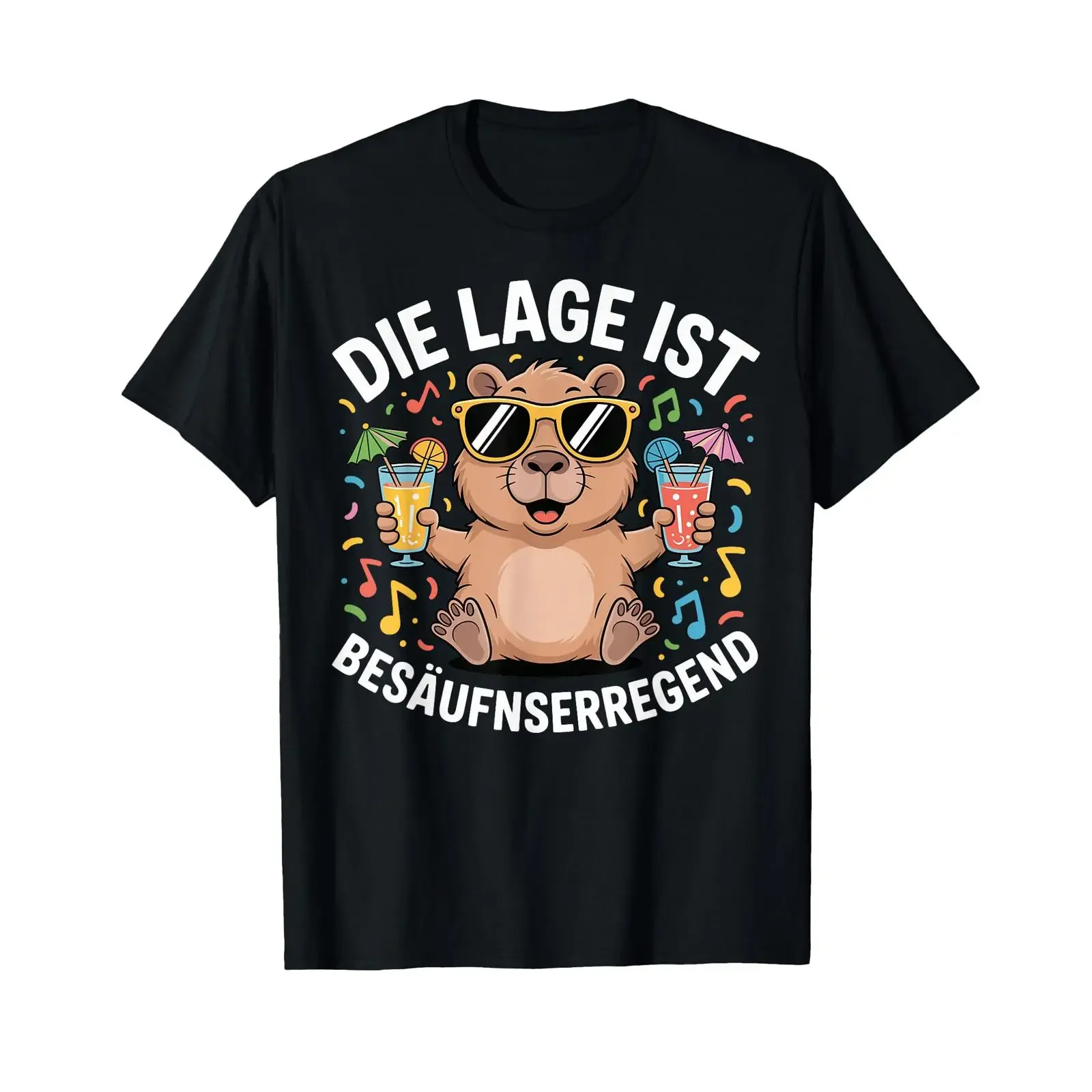Capybara Women's T Shirt with The situation is intoxicating in Mallorca vintage Washed Soft graphic Breathable homme streetwear