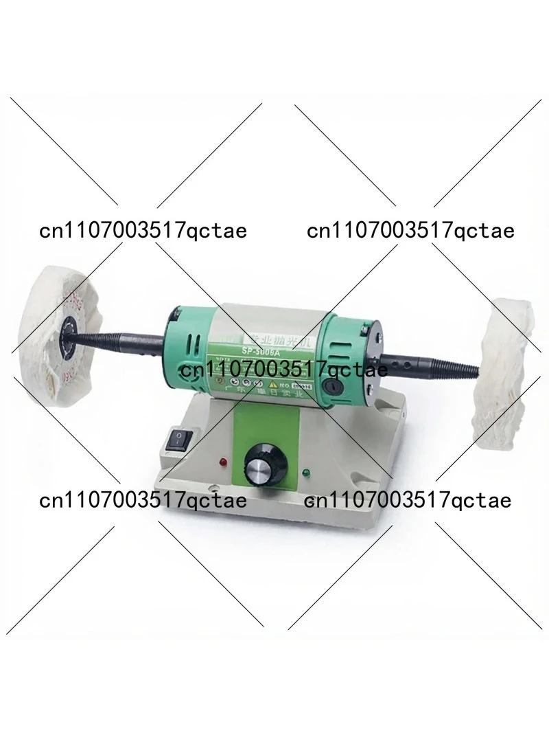 220V Electric Polishing Machine Adjustable Speed Double Head Grinder for Gold Silver Copper Jewelry Metal Polishing