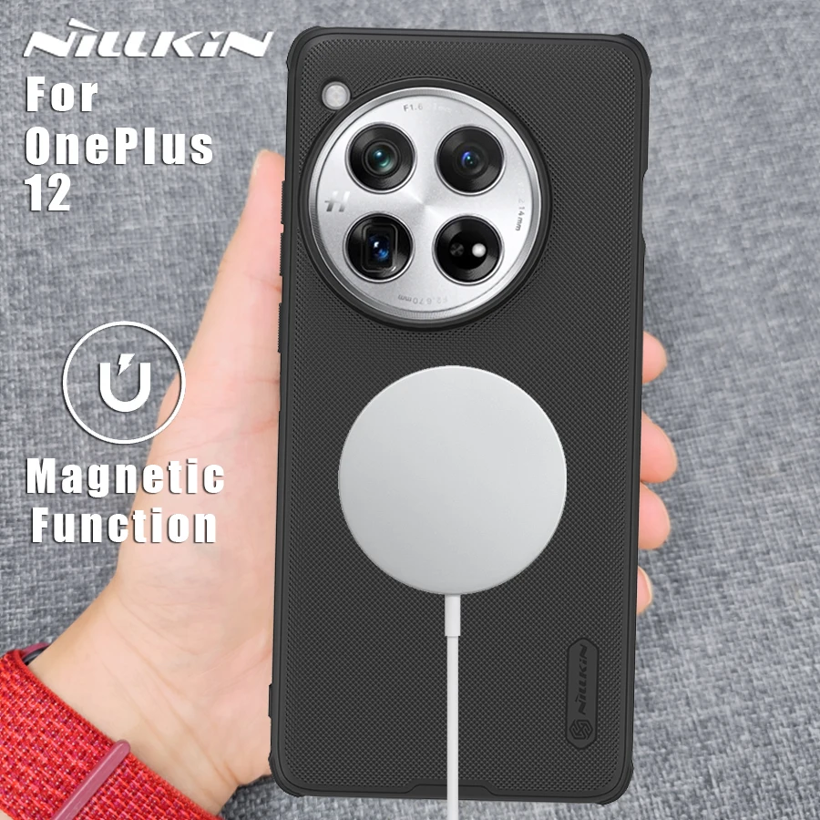 

Nillkin for OnePlus 12 5G Case Frosted Pro Magnetic Adapt Magsafe Matte full Back Cover for OnePlus 1+ 12