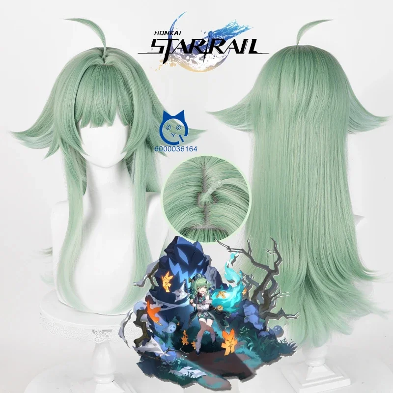 Game Honkai Star Rail HuoHuo Cosplay Wig 66cm Long Scalp Green Anime Expo Heat Resistant Synthetic Hair Halloween Comic Con Wig