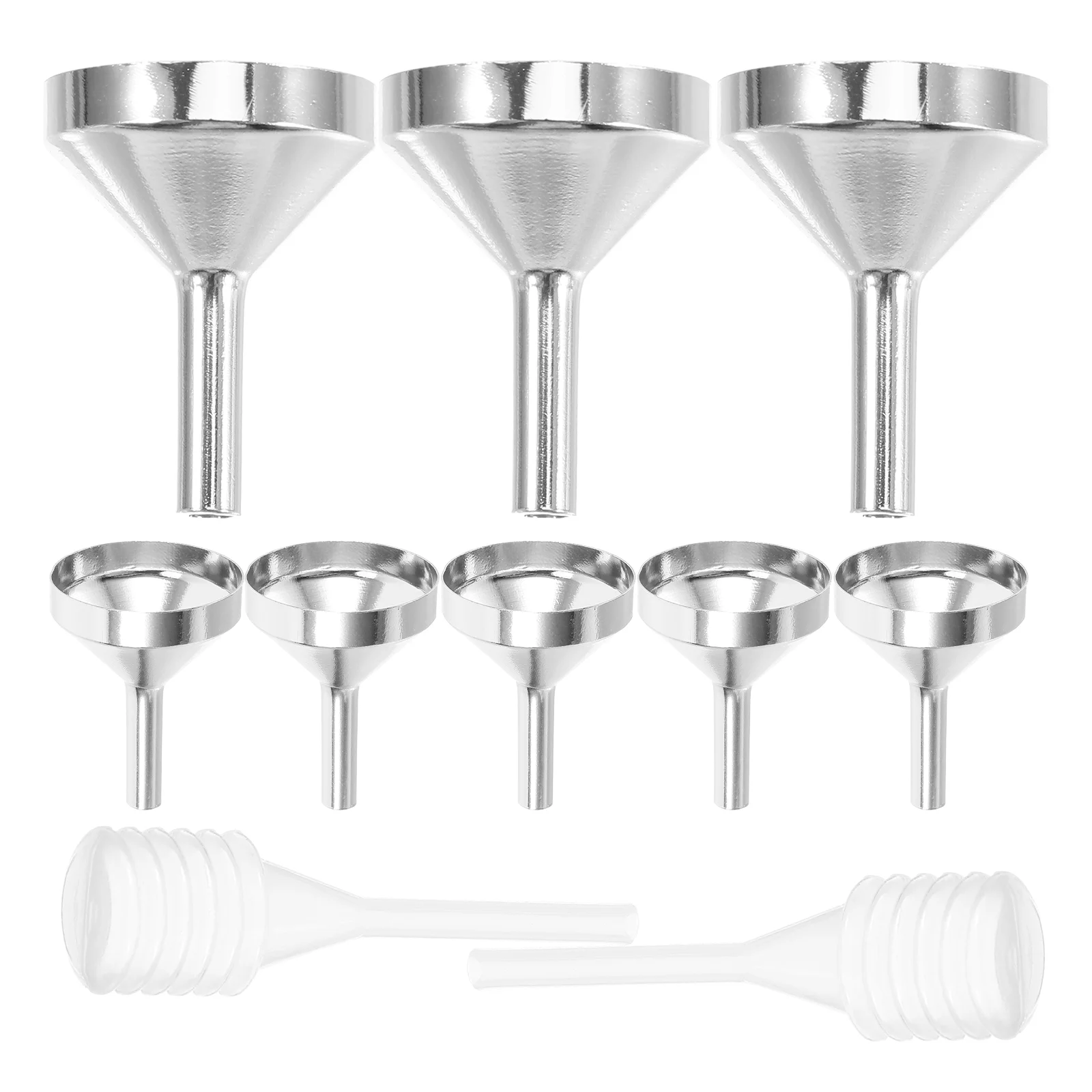 Metal Funnel Fan Refillable Mini Funnels for Filling Small Bottles Essential Oil Tiny Aluminum Oxide Perfume Making Kit