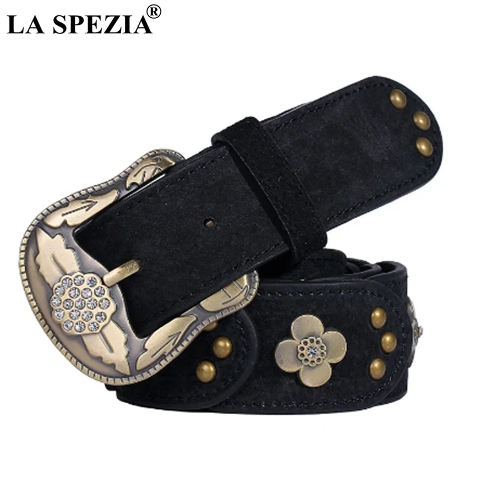 黒ベルト女性デザイナーピンバックルレザーベルトラインストーン付き女性ベージュ本革豚革レディースリベットベルト新