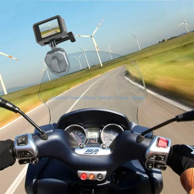 HX6A Strong Grip Camera Mount Stand for Camera Motorbike and EBike Windshield Clip