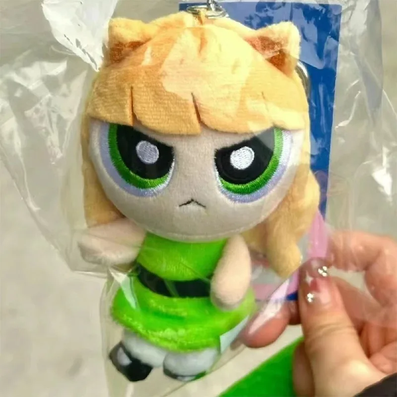 Powerpuff Girls Newjeans Doll Keychain Pendant Blossom Bubbles Buttercup Cute Plush Doll Kawaii Anime Toy Kids Gifts