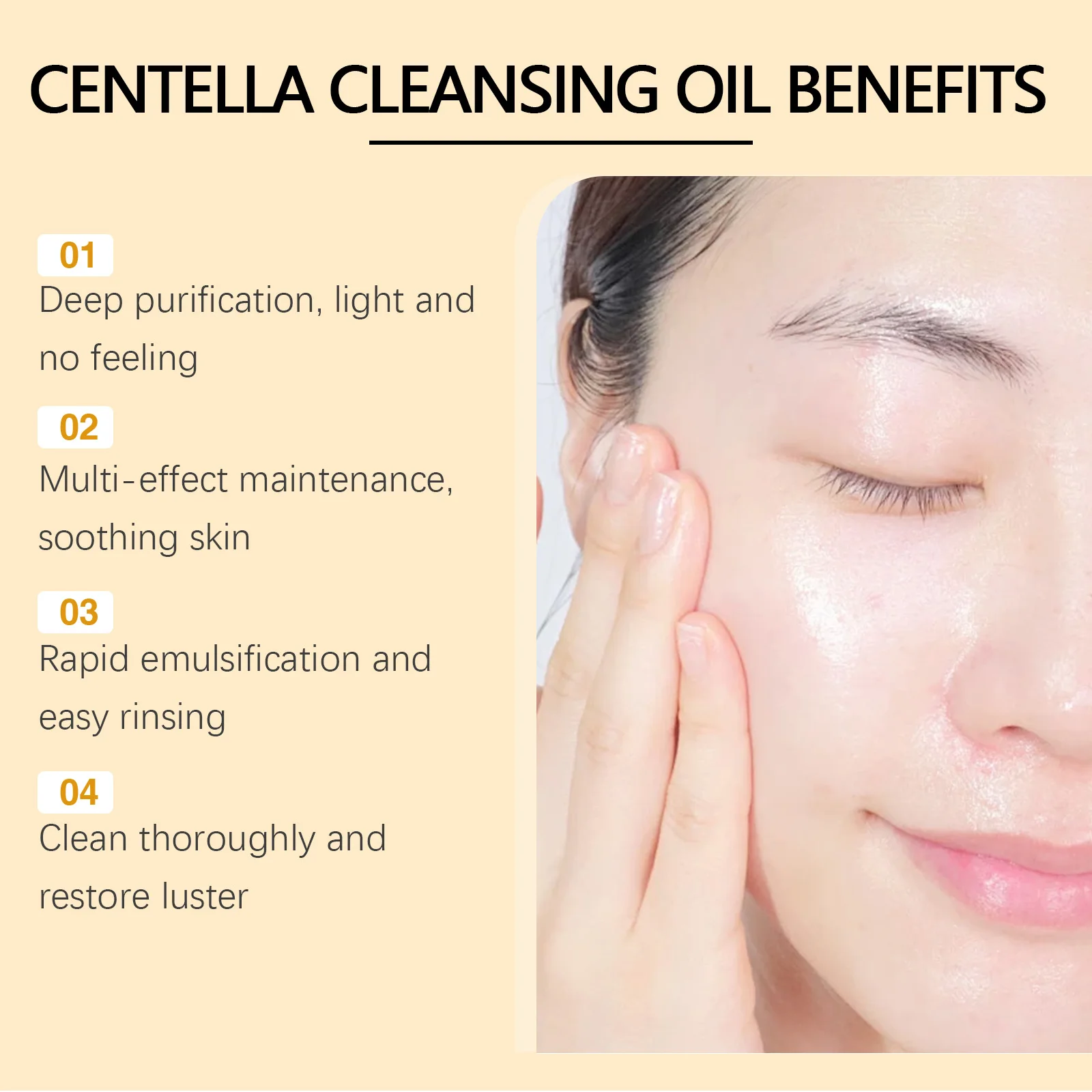 5bottle/set Centella Cleansing Remover Oil Moisturizing Face Refresher Cleaning Extract Vitamin E Oil-free Makeup Remover Oil