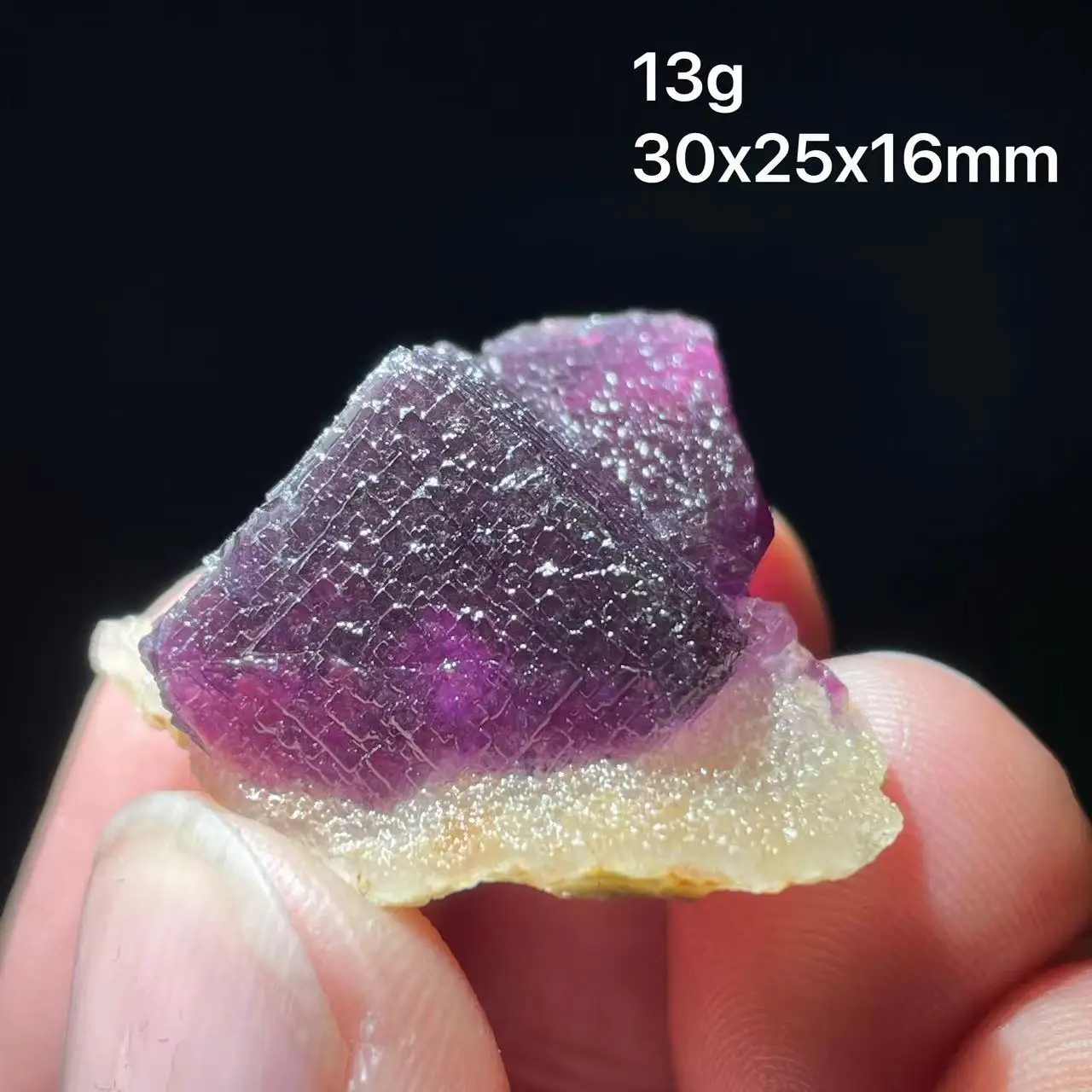 Natural Anhui purple red fluorite quartz phantom mineral specimen, from Anhui