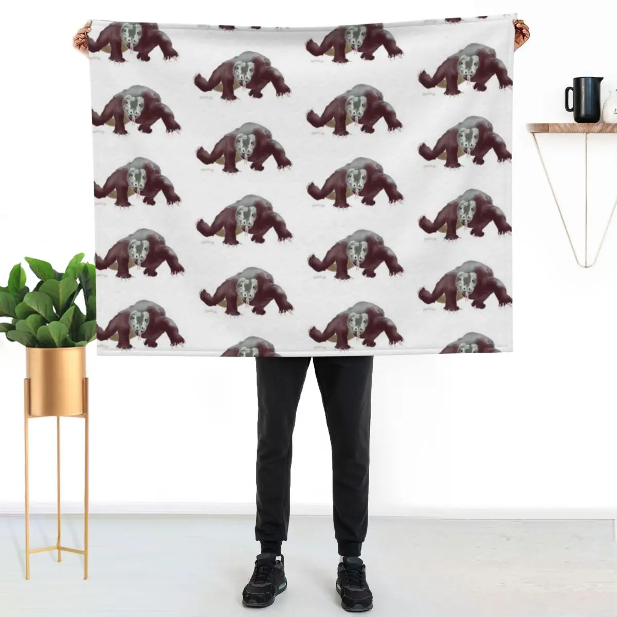 Komodo Dragon Throw Blanket Cute Plaid Flannels Decorative Sofas warm for winter Soft Plaid Thins Blankets