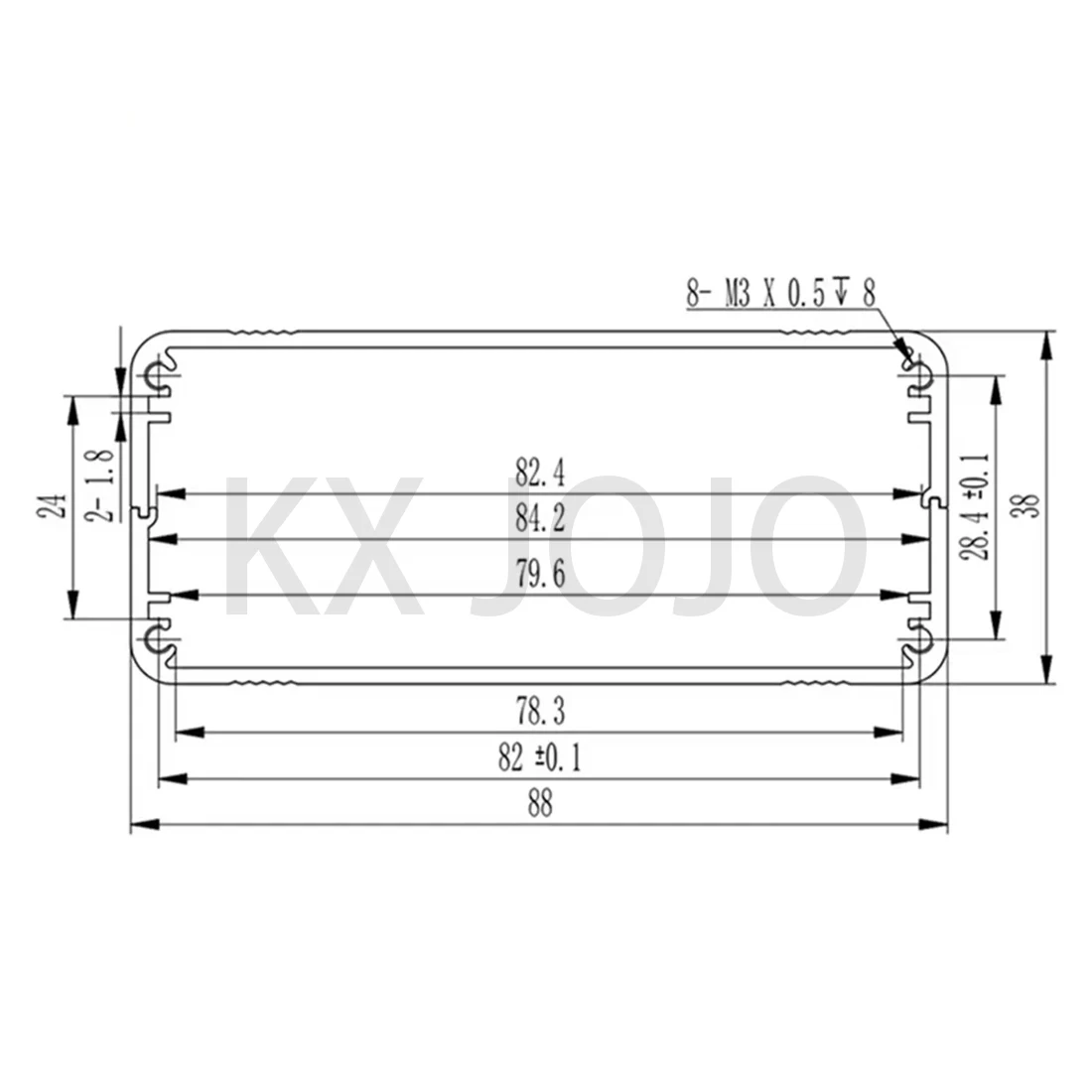 Aluminum Enclosure 88*38*100/110/120mm Split Waterproof Silver Straight Forward Instrumentation DIY Customization