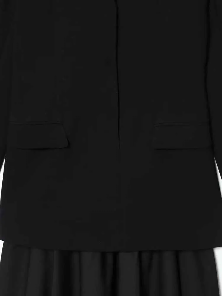 European and American style winter new arrivals fashionable women's clothing design spliced ​​suit mid-length dress