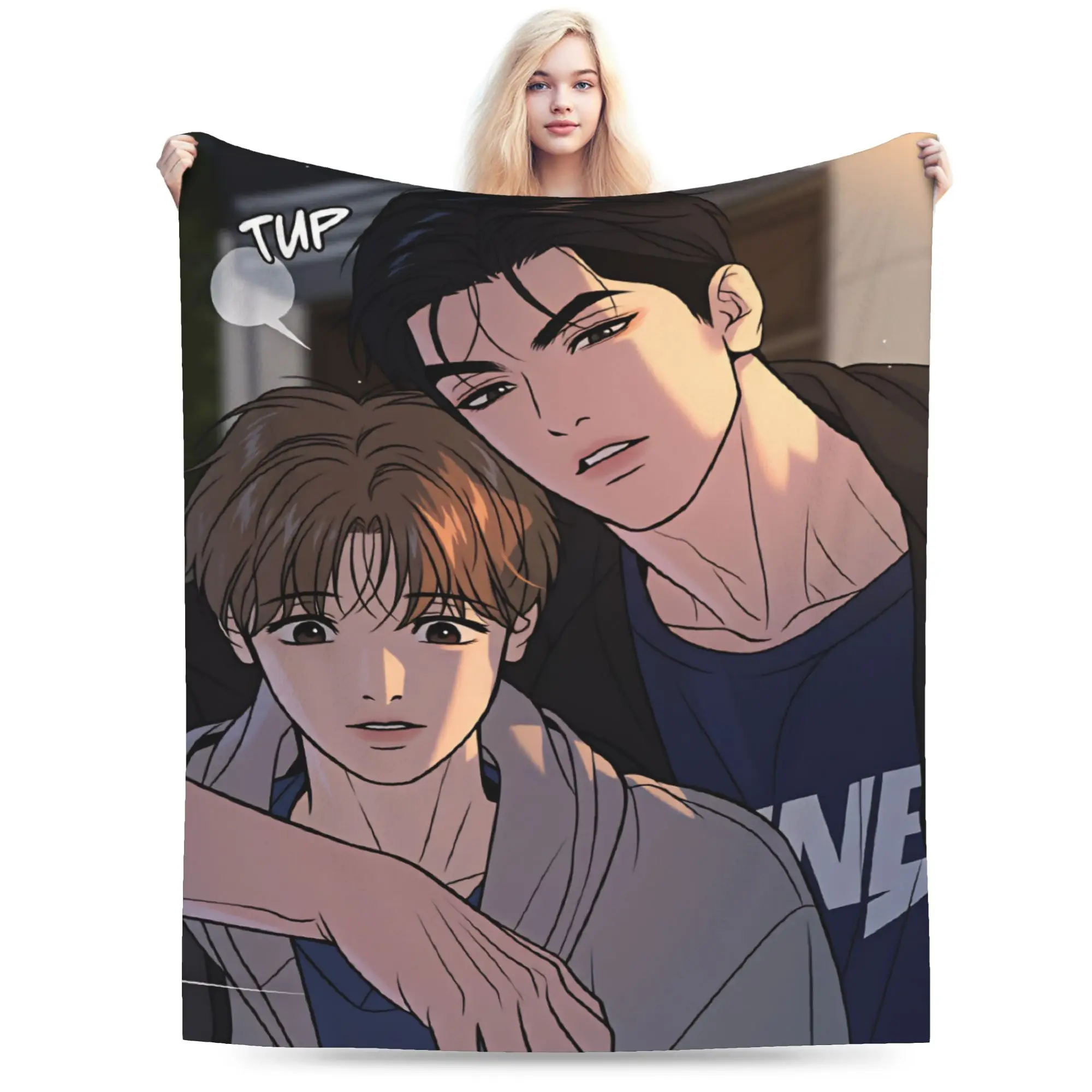 Bl Manhwa Jinx Joo Jaekyung   Warm Blankets  Girls Boys Plush Throw Blanket Novelty Home Decor Flannel Bedspread Sofa Bed Cover