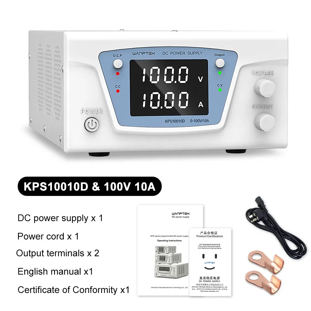 Wanptek Krachtige verstelbare voeding 30V 20A / 60V 20A Laboratorium schakelende voeding voor het opladen en verouderen van de batterij