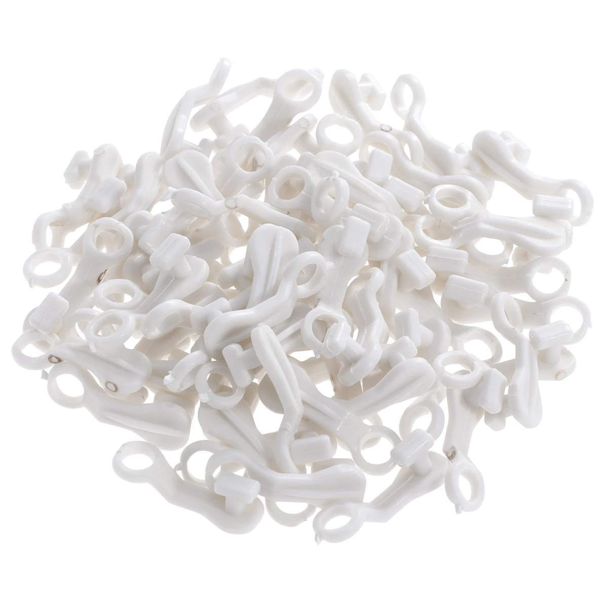 50 قطعة من خطافات الستائر البلاستيكية على شكل حرف S لمعظم القضبان سهلة الاستخدام وإزالة خطافات الستائر القوية