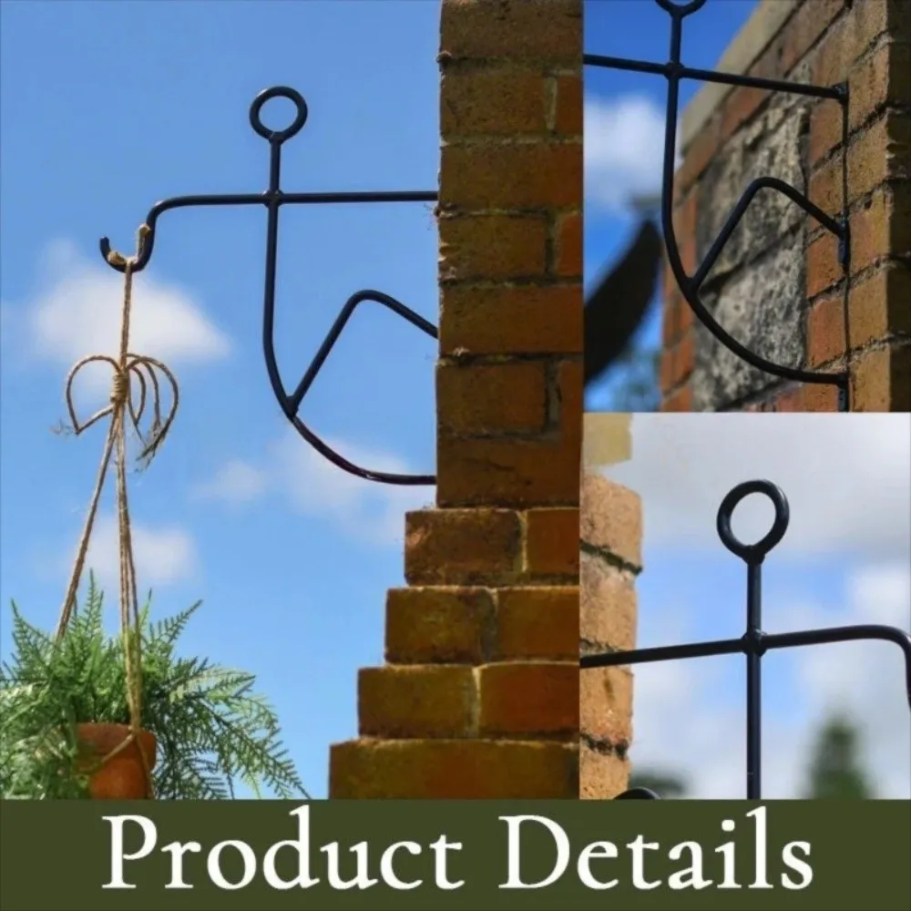 Multifunctional Iron Flower Rack Rust-Resistant Courtyard Installation Fisherman Wall Planter Holder Abstract Shape