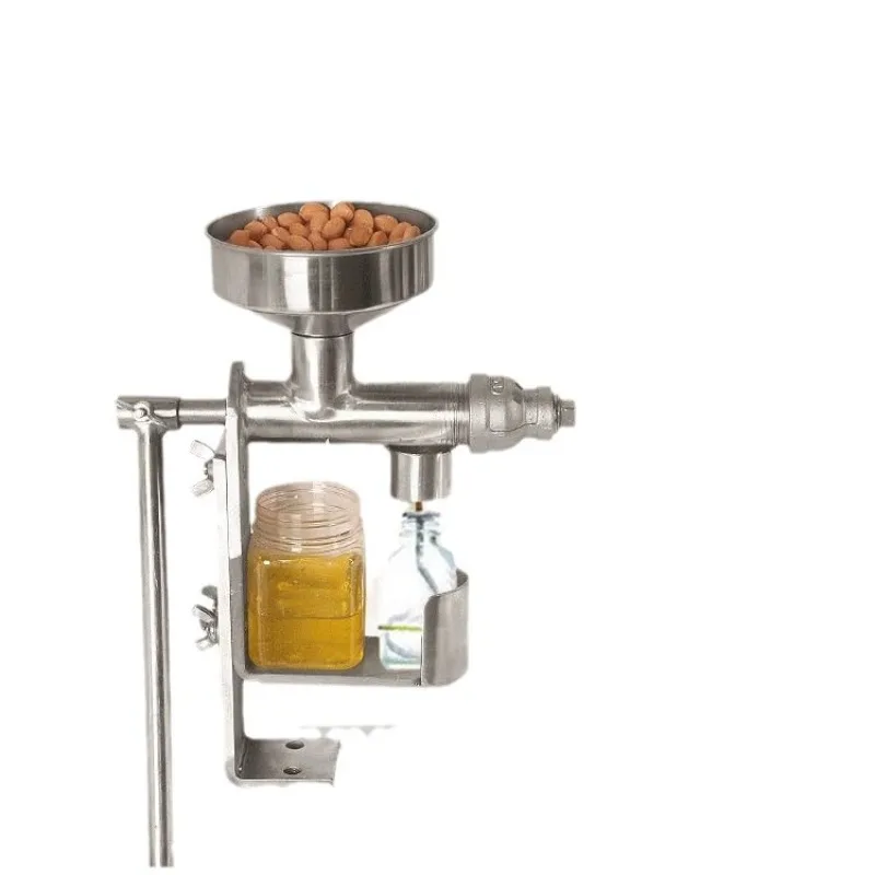 Manual Oil Press Machine Stainless Steel Hand-Cranked Oil Press Household Small 304 Stainless Steel Olive Peanut Juicer