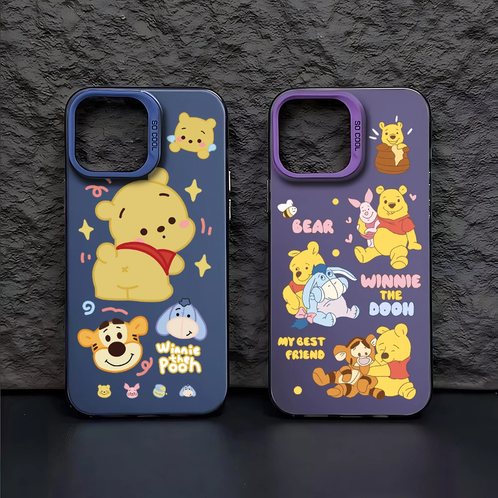 

Cartoon Winnie the Pooh Case for Xiaomi Redmi A1 13C 9C 9T Note 7 8 9 10 11 12 13 Pro K60 Ultra 5G Matte Shockproof Back Cover