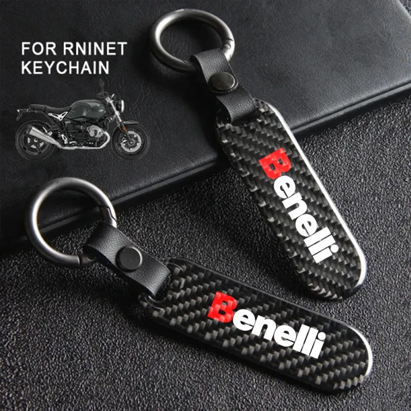 Motorcycle KeyChain Carbon Fiber For Benelli TRK 800 702 502 X 502C 251 752S Leoncino BJ 500 250 TNT 125 150 300 600 Accessorie