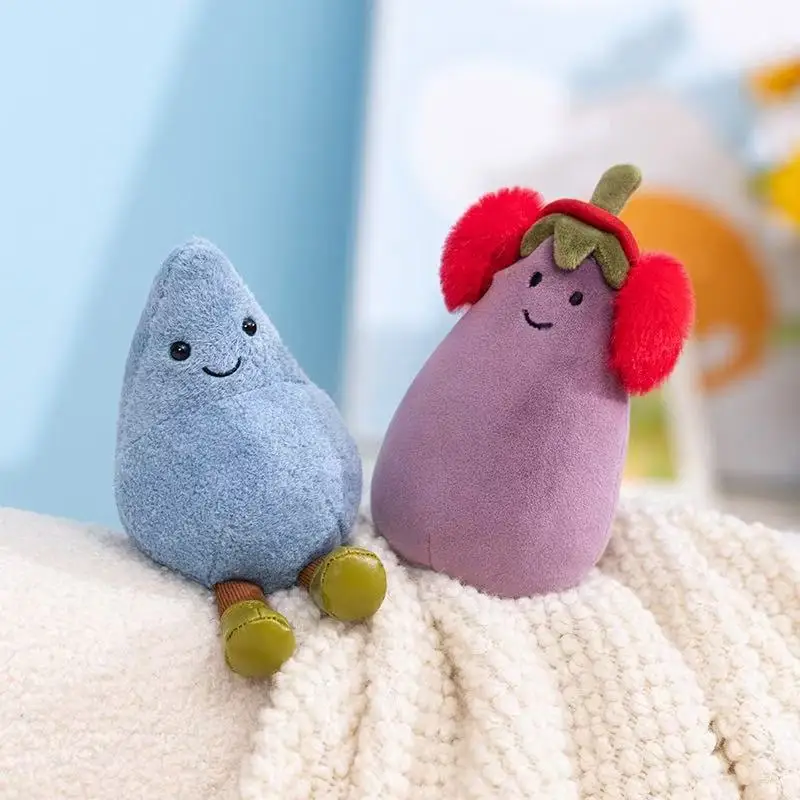 Nowa Wampirzyca Bakłażan Kropla Deszczu Lalka Symulacja Wypełniona Pluszowa Zabawka Kreskówka Anime Śliczny Prezent Urodzinowy dla Dzieci Zabawna Lalka