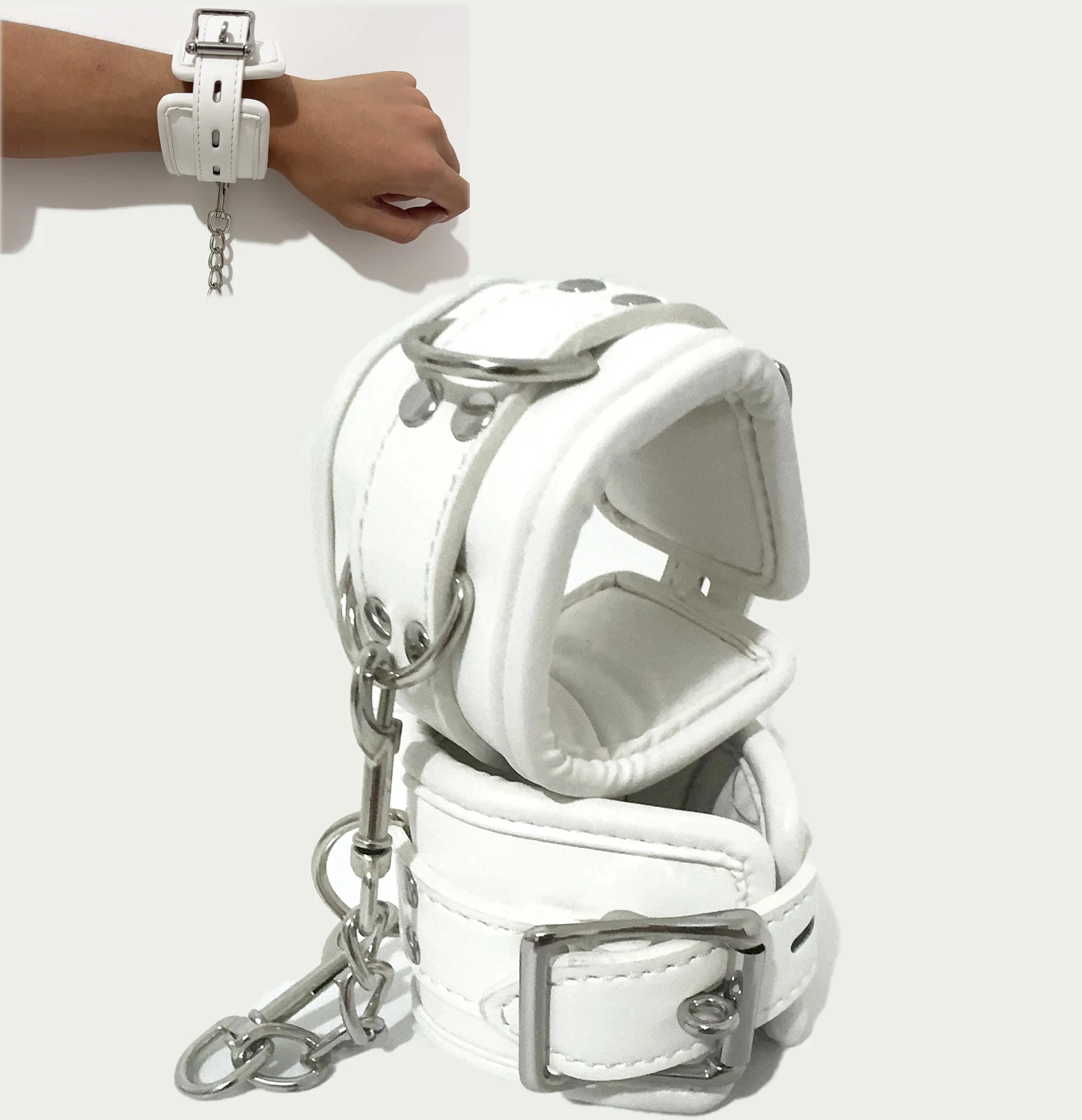 Esposas de esponja de sensación suave de lujo, grilletes y manillares ajustables, productos sexuales de encuadernación SM, accesorios esenciales para sensuales