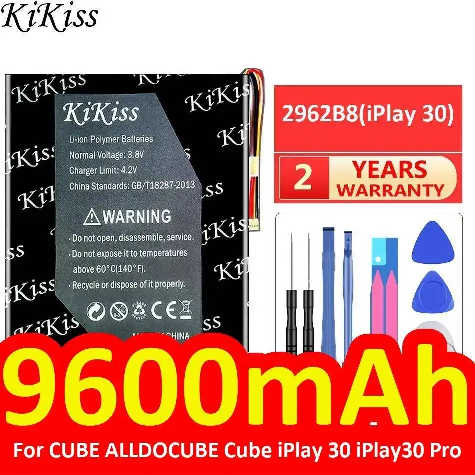 

Premium Replacement Tablet Battery Durable For Cube Alldocube Iplay 30 Pro iPlay30 Pro 2962B8 9600mAh