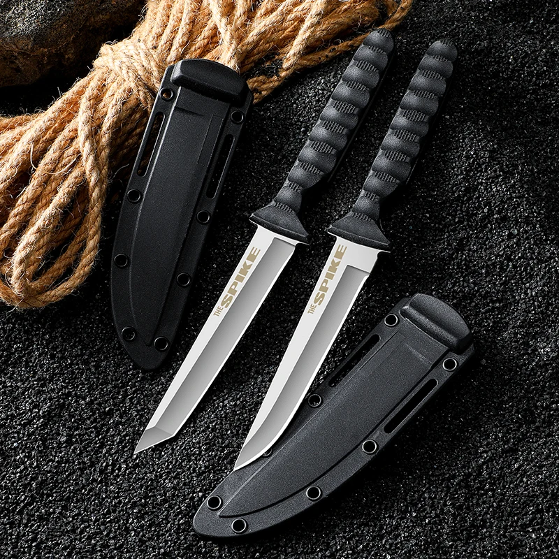 1/2 Piece,Multifunctional Small Straight Knife,Outdoor Camping Mini Fruit Knife,Stainless Steel Carrying Portable Pocket Knife