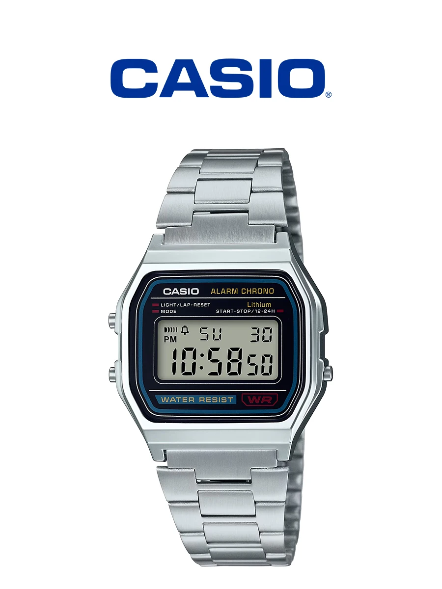 Reloj Digital Vintage CASIO para Hombre y Mujer, Correa de Acero Inoxidable, Resistente al Agua, Casual, para Uso Diario, Fiestas, Festivales, Cumpleaños, Regalo
